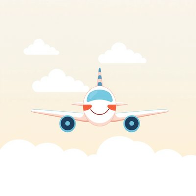 Plakat: Duży samolot (obrazek do pokazania dzieciom)