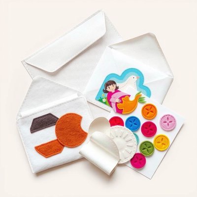 Zdjęcie referencyjne: materiały sensoryczne (folia bąbelkowa, filcowe koperty)