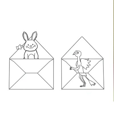 Kolorowanka: Koperty ze zwierzętami