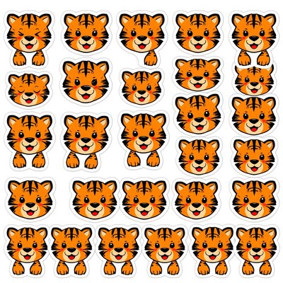 Arkusz naklejek-tygrysków