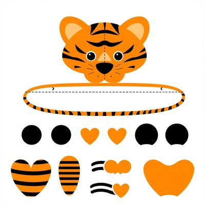 Szablon opaski tygrysa (do druku i wycinania)