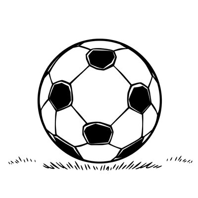 Kolorowanka: kontur piłki