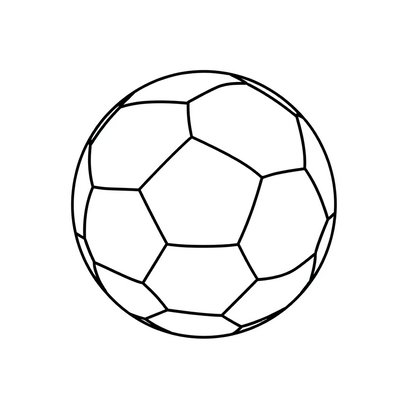 Kolorowanka: kontur piłki