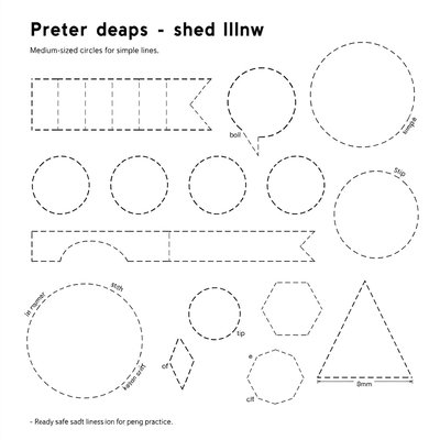 Szablon pasków i kółek do wycięcia