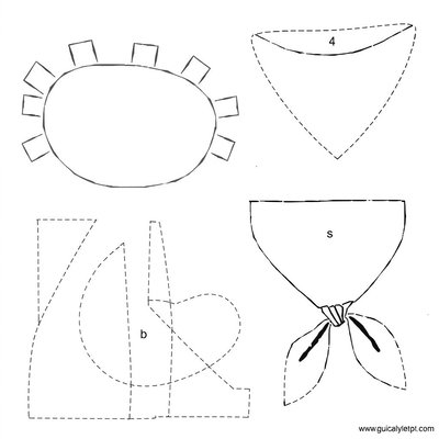 Szablony opaski na oko i chustki (do wydruku, cięcie)