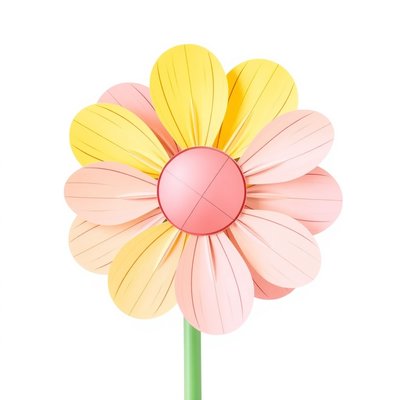 Duży papierowy kwiat — rekwizyt