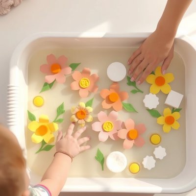 Stacja: Kąpiel dla kwiatka — taca z wodą