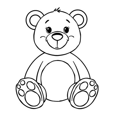 Kolorowanka: prosty misiek