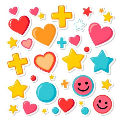 Arkusz naklejek dekoracyjnych do czapeczek