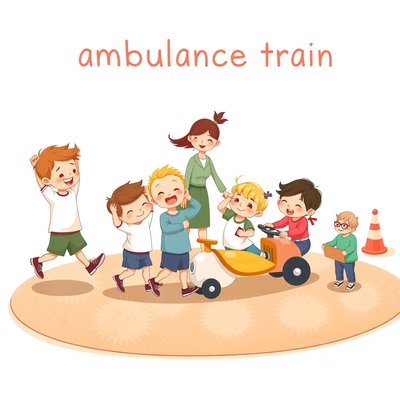 Plakat zabawy ruchowej 'Ambulans'