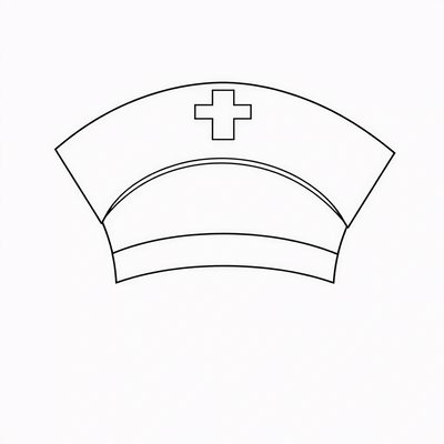 Szablon czapeczki pielęgniarki (do druku)