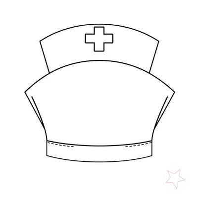 Szablon czapeczki pielęgniarki (do druku)