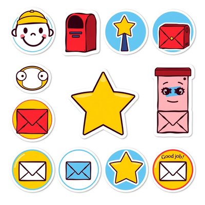 Arkusz naklejek nagród 'Mały listonosz'