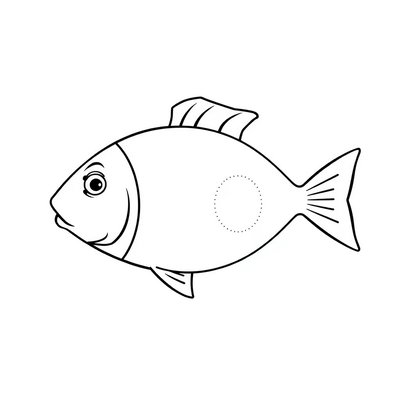 Kontur ryby do naklejania łusek