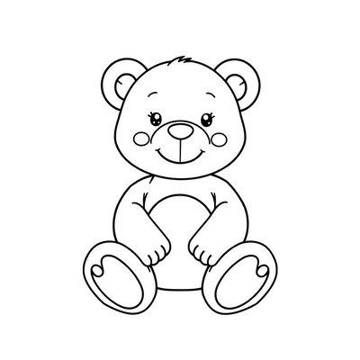 Kolorowanka — Pluszowy miś dla malowania