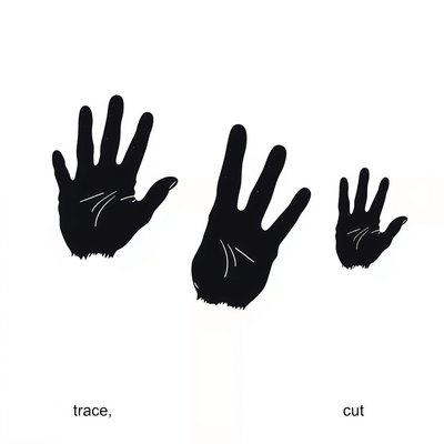 Szablon dłoni do wydruku (kontury)