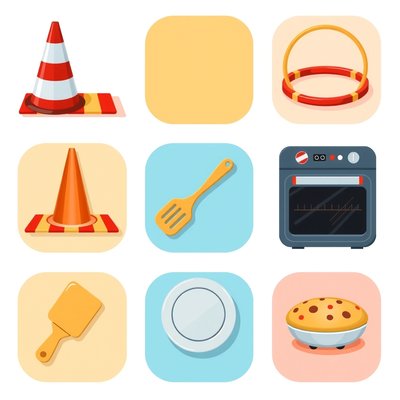 Ikony rekwizytów toru