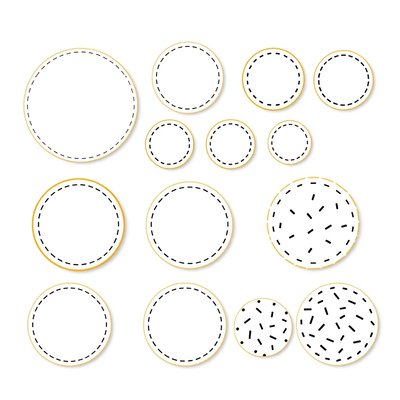 Papierowe ciasteczka — szablony kół