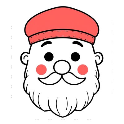 Szablon głowy Mikołaja (A3)