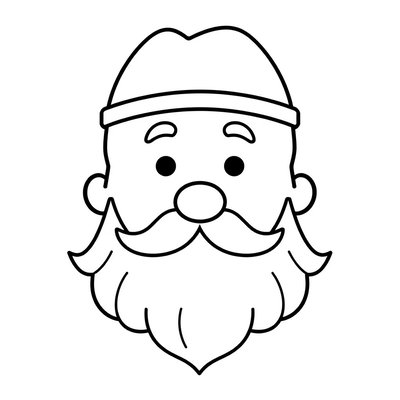 Szablon głowy Mikołaja (A3)