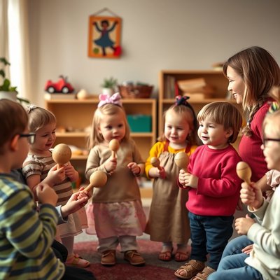 Mini-koncert — dzieci z instrumentami