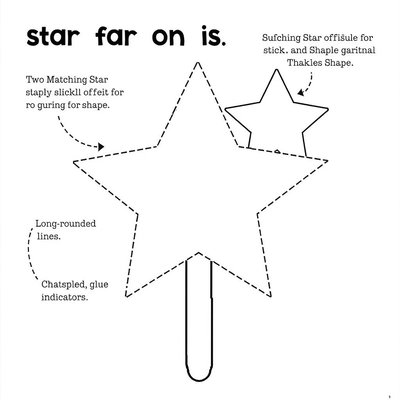 Szablon gwiazdki na patyczku