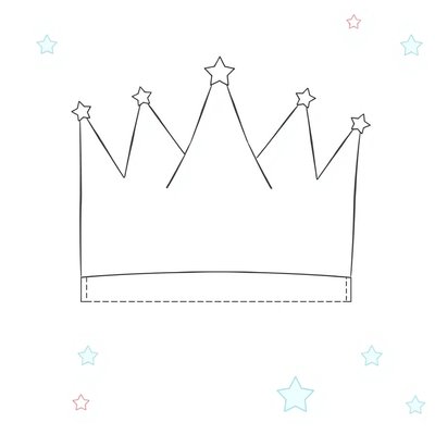 Szablon papierowej korony