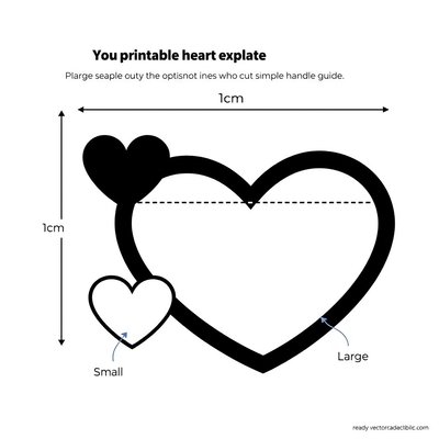 Szablon — Gąbka w kształcie serca (do wydruku)