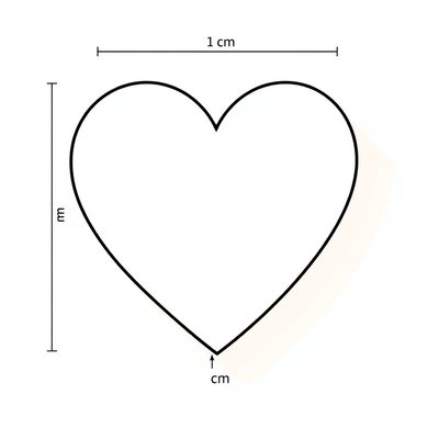 Szablon — Gąbka w kształcie serca (do wydruku)