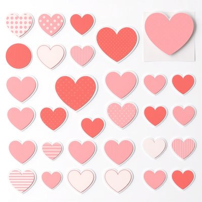 Szablon — Naklejki/pamiątkowe serduszka