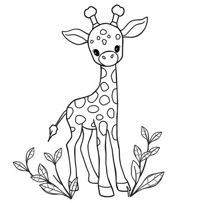 Kolorowanka: żyrafa