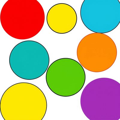 Szablony kolorowych plam / kółek
