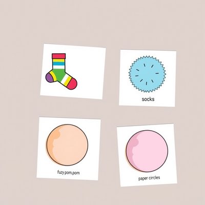 Karty do łączenia w pary (skarpetki, pompony, kółeczka)