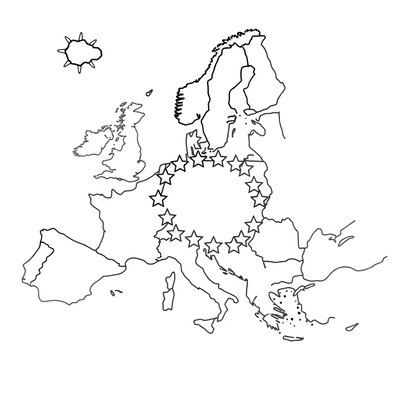 Kolorowanka: flaga i gwiazdki