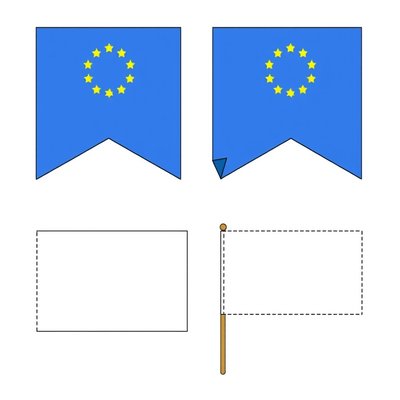 Mini-flagi na patyczkach - szablon do druku