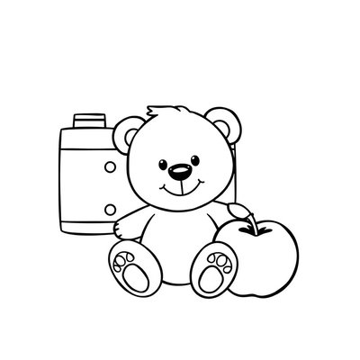 Kolorowanka: aparat i zwierzątka