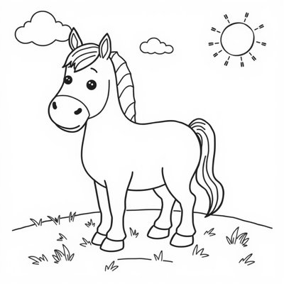 Strona do kolorowania: koń