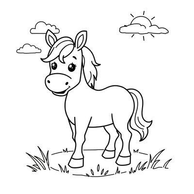 Strona do kolorowania: koń