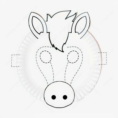 Szablon maski konia (do wydruku i wycięcia)