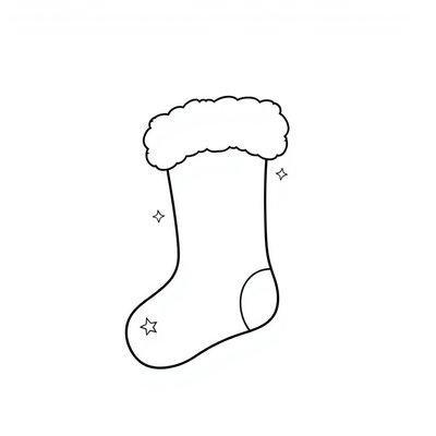 Kolorowanka: Skarpeta Mikołaja