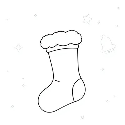 Kolorowanka: Skarpeta Mikołaja