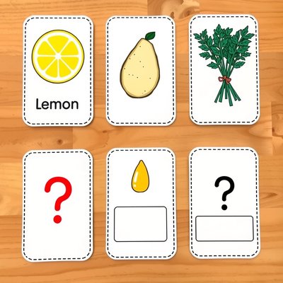 Karty zapachów — obrazki do dopasowania