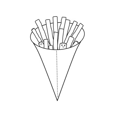 Szablon rożka na frytki (A4)
