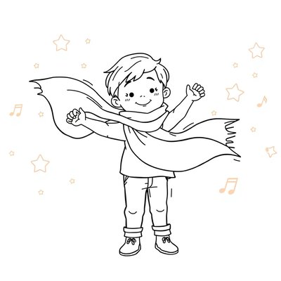 Kolorowanka: Chusta do tańca