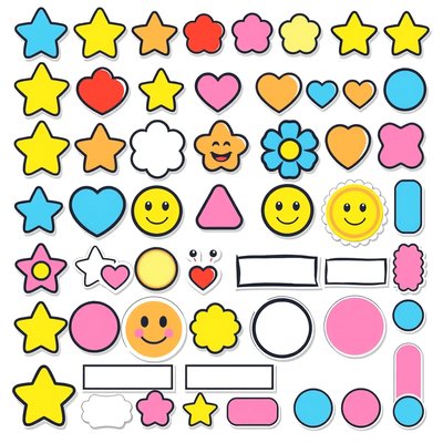 Arkusz naklejek i ozdób do aparatów (do druku)