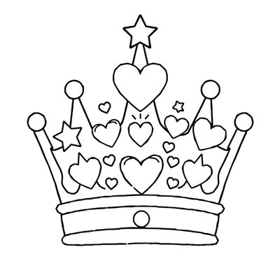 Strona do kolorowania — korona