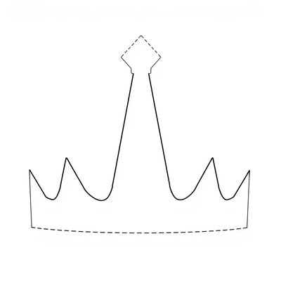 Szablon papierowej korony