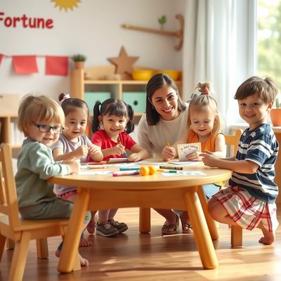 Scena: dzieci tworzą kartki