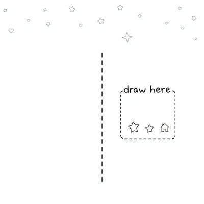 Szablon karty A4 do zagięcia