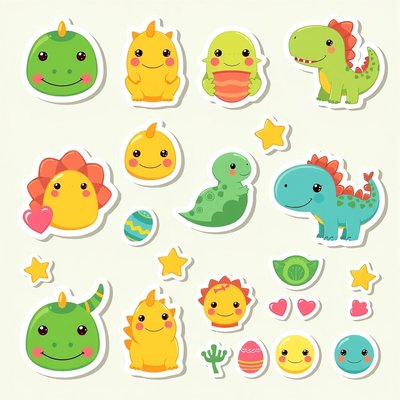 Arkusz naklejek — nagrody dinozaury